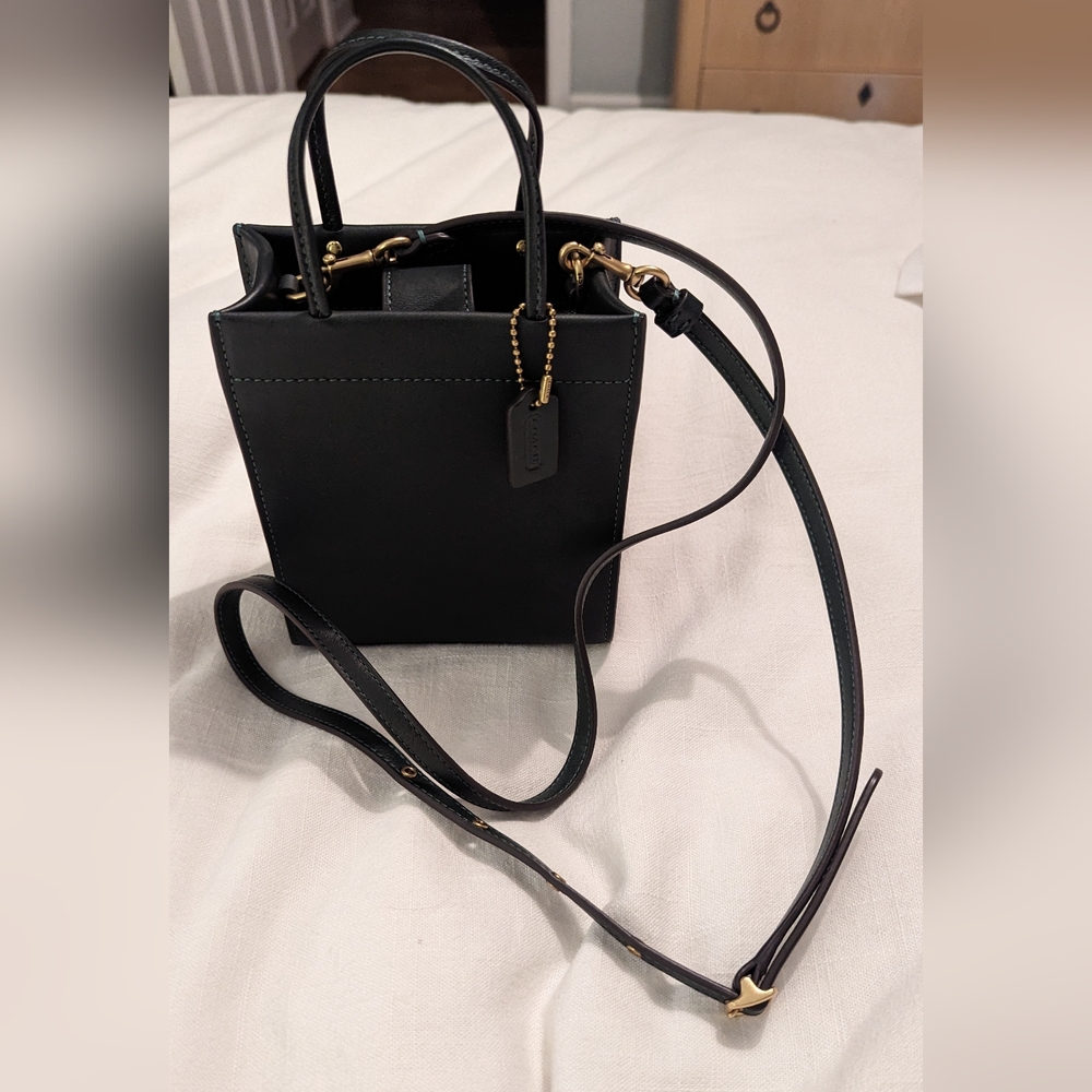 Coach Mini Cashin Tote in Amazon Green